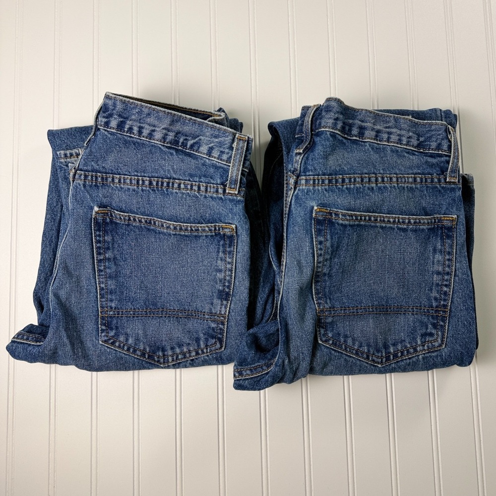 Lot of 2 Arizona Jean Co Mens Straight Jeans Long Inseam Tall Thin Blue Denim